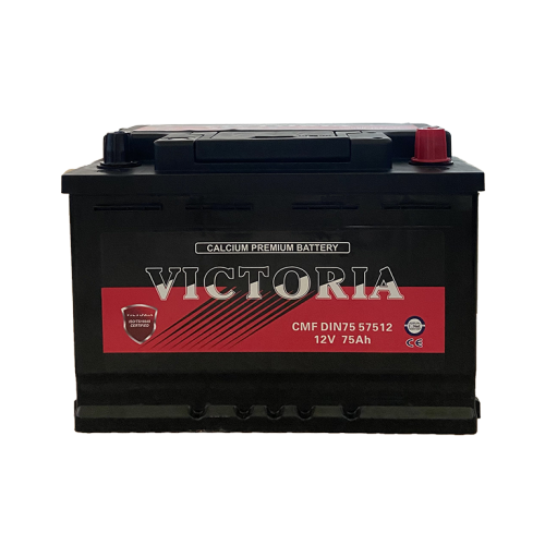 12v 75ah DIN75 57512 lead-acid car starting battery